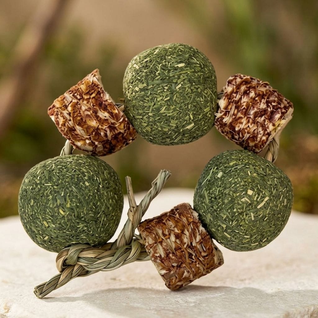 juguete comestible de mazorca y heno timothy para conejos y cobayas en colombia