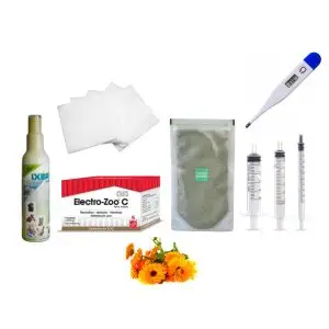 kit de emergencias para conejos y cobayas