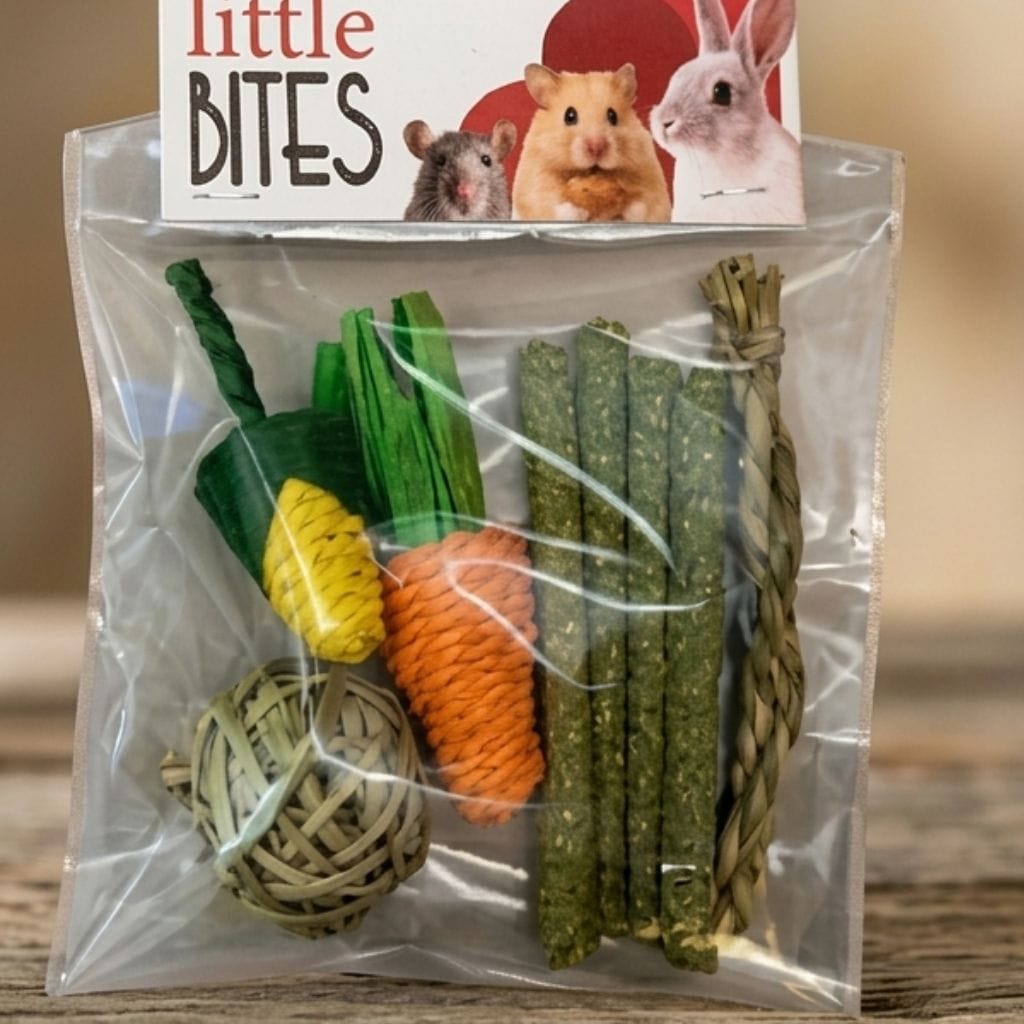 Pack de juguetes para roer pequeñas mascotas